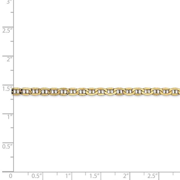 3.2mm 14K Yellow Gold Hollow Anchor Chain Necklace, 16 Inch - Picture 5 of 8
